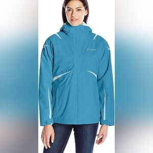 🏔️❄️ Columbia Blue 3-in-1 Interchange Jacket Fleece & Winter Coat - Size Medium